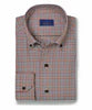 David Donahue Merlot Multi Check Shirt