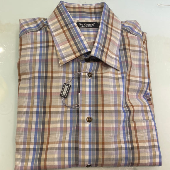 St. Croix LS BLENDED PLAID SHIRT HBD