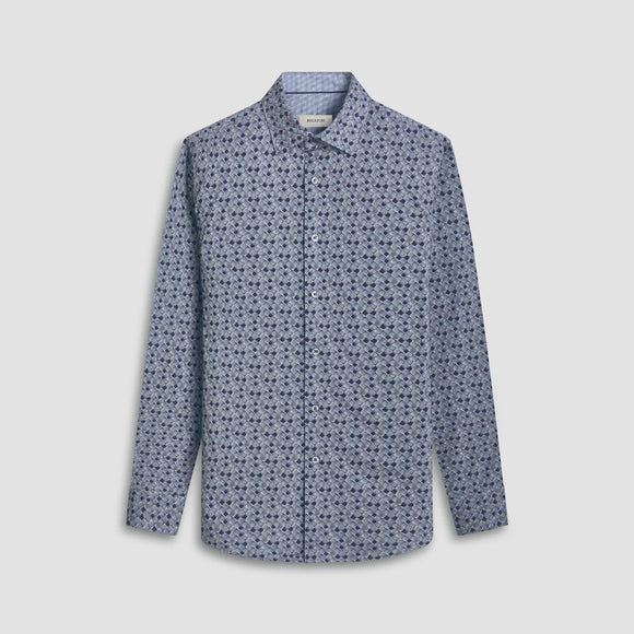 Bugatchi JIMMY Double Sided Mosaic/Geometric OoohCotton® Shirt