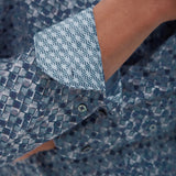 Bugatchi JIMMY Double Sided Mosaic/Geometric OoohCotton® Shirt