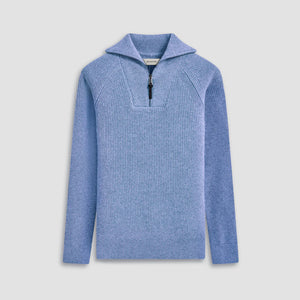 Bugatchi Fisherman Rib Stitch Quarter Zip Sweater