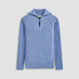 Bugatchi Fisherman Rib Stitch Quarter Zip Sweater