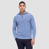 Bugatchi Fisherman Rib Stitch Quarter Zip Sweater