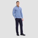 Bugatchi Fisherman Rib Stitch Quarter Zip Sweater