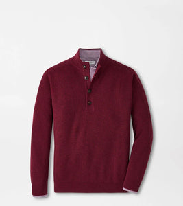 Peter Millar Ruxton Rib Button Mock Sweater