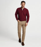 Peter Millar Ruxton Rib Button Mock Sweater