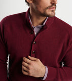 Peter Millar Ruxton Rib Button Mock Sweater