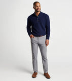 Peter Millar Ruxton Rib Button Mock Sweater