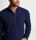 Peter Millar Ruxton Rib Button Mock Sweater