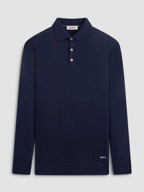 Bugatchi Long Sleeve 3 Button Polo Sweater