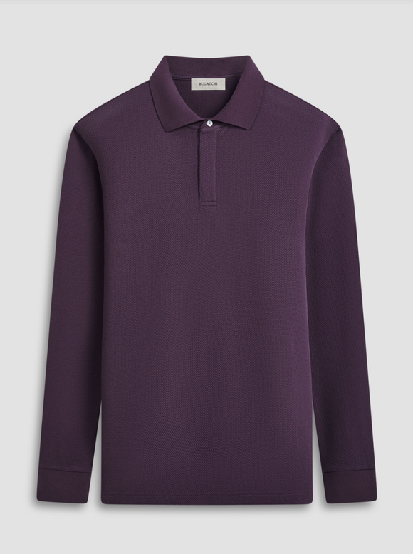 Bugatchi Plum Three Button Polo