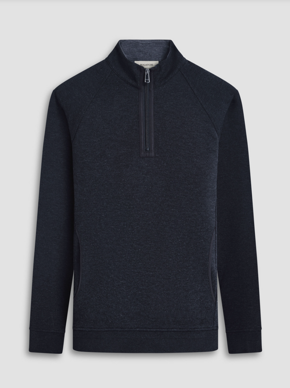 Bugatchi Long Sleeve Quarter Zip Knit