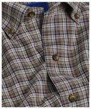 David Donahue Charcoal Twill Plaid Shirt