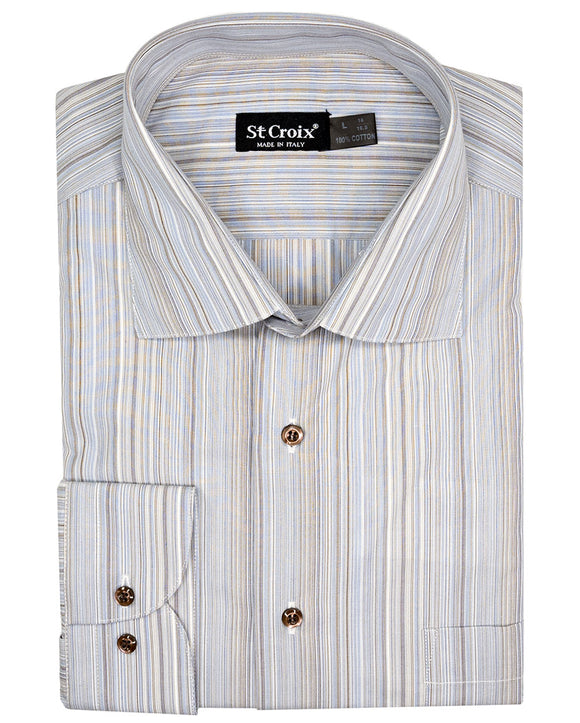 St. Croix 6652 Micro-Stripe Tonal Woven Shirt